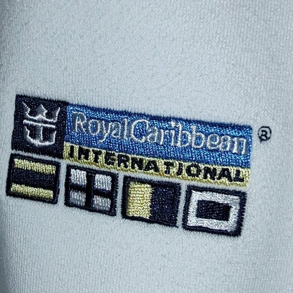 ROYAL CARIBBEAN LOGO SWEATSHIRT 1/4 ZIP FLEECE PULLOVER COTTON/POLY MENS SZ S-M - Picture 9 of 9